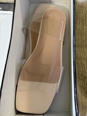 PrettyLittleThing Clear Nude Slide Sandals